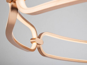 LUSTRA/PLAFONIERA COLETTE, CU TELECOMANDA, 47CM, AURIU ROSE/OPAL, DIN ALUMINIU SI SILICON, STIL MODERN - Img 2