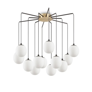 LUSTRA RHAPSODY SP12, NEGRU/ALAMA, DIN METAL, STIL MODERN