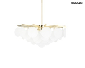 LUSTRA SUONO 60, AURIE, CONFECTIONATA DIN METAL SI STICLA, STIL MODERN