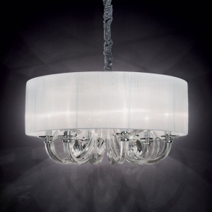 LUSTRA SWAN SP6, ALB, DIN STICLA, STIL MODERN - Img 3