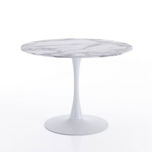 MASA 90CM, KYOTO MARMURA, DIN METAL SI MDF LACUIT, DESIGN MODERN