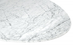 MASA ALBA TULIP ELLIPSE MARBLE CARRARA 200/120 STIL MODERN - Img 4