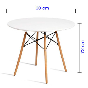 MASA BUCATARIE TUY 80 DIN LEMN SI MDF ALB - Img 3