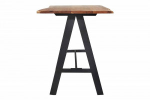 MASA DE BAR 120CM, MAMMUT, DIN LEMN MASIV SI METAL, COD 43672, DESIGN INDUSTRIAL - Img 2