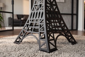 MASA DE BAR PARIS LOFT 105CM, REALIZAT DIN LEMN DE MANGO SI METAL, DE CULOARE MARO/NEGRU - Img 2
