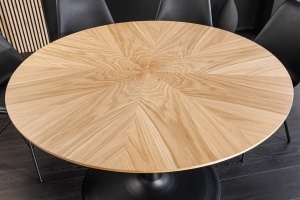 MASA DE DINING ROTUNDA, ATELIER 120CM, FURNIR LEMN DE STEJAR SI METAL, ASPECT NATUR, ARTIM GROUP SELECTION - Img 8