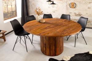 MASA DE DINING ROTUNDA, TRES CHIC 140CM, LEMN DE TRANDAFIR, ASPECT MARO, ARTIM GROUP SELECTION - Img 5