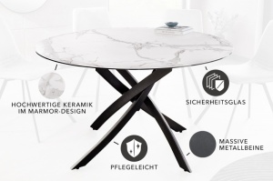 MASA DE SUFRAGERIE, ALPINE 120CM, ALBA, CERAMICA, ROTUNDA, COD 44230 - Img 7