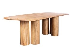 MASA DE SUFRAGERIE, ART DECO 240CM, REALIZATA DIN LEMN MASIV DE MANGO, CULOARE NATUR, ARTIM GROUP SELECTION - Img 6
