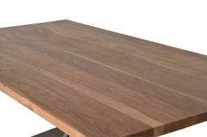MASA DE SUFRAGERIE VICTORIA 200CM, PENTRU 8 PERSOANE, REALIZATA DIN LEMN DE SALCAM SI METAL, CULOARE NATUR/NEGRU, GINER Y COLOMER - Img 5
