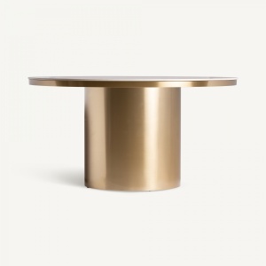 MASA DEOSEBITA ROTUNDA, ASTACH 150CM, DIN GRESIE SI METAL, ALB/AURIU, ARTIM GROUP SELECTION - Img 2