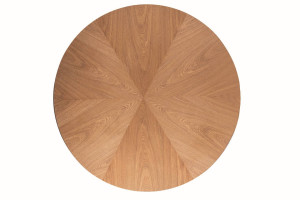 MASA DINING 120 CM, STEJAR, DIN MDF LAMINAT SI FURNIR NATURAL, STIL MODERN - Img 6