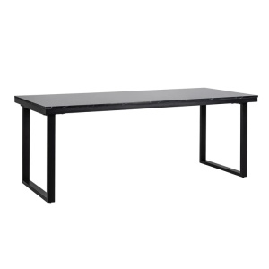 MASA DINING BEAUMONT, 230 CM, EFECT DE MARMURA NEAGRA/NEGRU , DIN MARMURA ARTIFICIALA SI METAL, RICHMOND INTERIORS