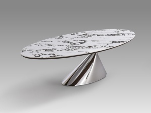 MASA DINING/BIROU EXCLUSIVE 270CM, REALIZATA DIN METAL, MDF SI CERAMICA, DESIGN MODERN, PRODUS DE LUX - Img 6
