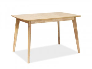 MASA DINING EXTENSIBILA, 120/160 CM, STEJAR, BLAT DIN MDF, FURNIR SI PICIOARE DIN METAL, STIL MODERN - Img 2