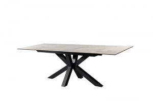 MASA DINING EXTENSIBILA 180-225CM, ETERNITY, COD 40650, DIN METAL SI CERAMICA, EFECT MARMURA
