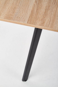 MASA DINING EXTENSIBILA ALBON, STEJAR SONOMA/GRI/NEGRU, 120/160 CM, BLAT DIN MDF SI PICIOARE DIN METAL, STIL MODERN - Img 6