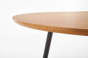 MASA DINING EXTENSIBILA COLORADO, STEJAR AURIU/NEGRU, 120/160 CM, BLAT DIN MDF SI PICIOARE DIN METAL, STIL MODERN - Img 8