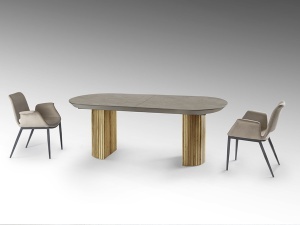 MASA DINING EXTENSIBILA, IRATI 206/283CM, MDF SI FURNIR, DESIGN MODERN, SCHULLER - Img 6