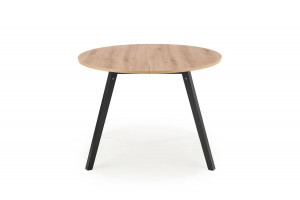 MASA DINING EXTENSIBILA RUBEN, STEJAR/NEGRU, 102/142 CM, BLAT DIN PAL SI PICIOARE DIN LEMN MASIV , STIL VINTAGE - Img 8