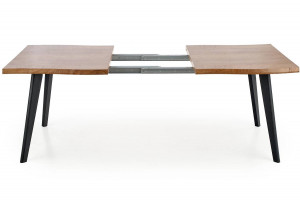 MASA DINING EXTENSIBILA STIL DICKSON, STEJAR NATURAL/NEGRU, 120/180 CM, BLAT DIN MDF SI PICIOARE DIN METAL, STIL MODERN - Img 6