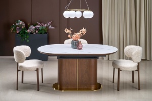 MASA DINING EXTENSIBILA STIL GIBSON, 160-220/90/76 cm, CONFECTIONATA DIN MDF, STIL MODERN