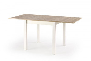 MASA DINING EXTENSIBILA STIL GRACJAN, STEJAR SONOMA/ALB, 80/160 CM, BLAT DIN PAL SI PICIOARE DIN MDF, STIL CLASIC - Img 4
