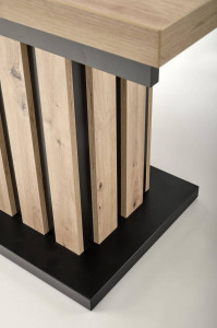 MASA DINING EXTENSIBILA STIL LAMELLO, STEJAR ARTISAN/NEGRU, 160/210 CM, DIN PAL MELAMINAT, STIL MODERN - Img 6