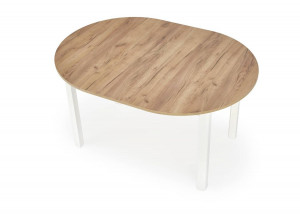 MASA DINING EXTENSIBILA STIL RINGO, STEJAR CRAFT/ALB, 102/142 CM, DIN MDF SI FURNIR, STIL CLASIC - Img 6