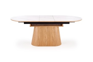 MASA DINING EXTENSIBILA STIL SIRIUS, STEJAR NATURAL/ALB, CONFECTIONATA DIN MDF SINTETIZAT SI FURNIR, STIL MODERN - Img 7
