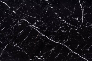 MASA DINING EXTENSIBILA STIL VERTIGO, CU EFECT DE MARMURA NEAGRA/NEGRU, 130/180 CM, DIN MDF, STICLA SI METAL, STIL MODERN - Img 3