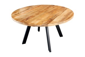 MASA DINING IRON CRAFT 140CM, ROTUNDA, DIN LEMN DE MANGO SI PICIOARE DE METAL, CULOARE NATUR, ARTIM GROUP SELECTION - Img 3