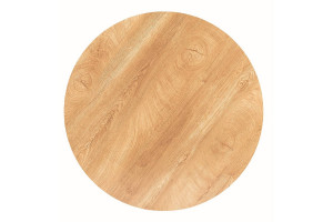 MASA DINING/LIVING AMADEO II, 90 CM, STEJAR/NEGRU, BLAT DIN MDF, FURNIR NATURAL SI PICIOR DIN METAL, STIL MODERN - Img 3