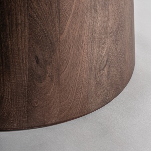 MASA DINING/LIVING VARZI 130CM, BEJ/MARO, CONFECTIONATA DIN TRAVERTIN SI MDF NUC, STIL MODERN, VICAL HOME - Img 4