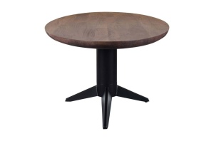 MASA DINING OVALA, STAFFORD, SPICEBROWN, 214450, 230CM, LEMN DE STEJAR, PLASTIC SI METAL, NEAGRA/MARO, STIL MODERN - Img 2