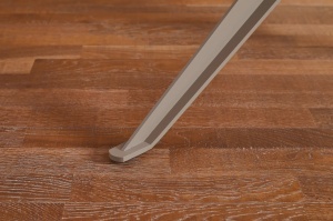 MASA DINING OVALA, TRAVERTIN 220CM, REALIZATA DIN CERAMICA SI METAL, CULOARE GRI SAMPANIE, INVICTA INTERIOR - Img 2