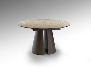 MASA DINING ROTUNDA, SAMARA 138CM, MDF SI METAL, DESIGN MODERN, SCHULLER - Img 4
