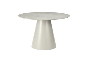 MASA DINING ROTUNDA VOGUE 120CM, REALIZATA DIN MATERIAL MDF, CULOARE MARMURA/GRI, INVICTA INTERIOR