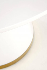 MASA DINING STIL VEGAS, ALB/AURIU, 120 CM, BLAT DIN MDF SI PICIOR DIN METAL, STIL MODERN - Img 4