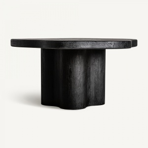MASA DINING WORTZ, NEAGRA, REF. 35040, PRELUCRATA MANUAL, CONFECTIONATA DIN LEMN DE SALCAM, STIL MODERN - Img 1