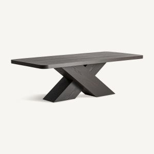 MASA DINING YVORE 240CM, LEMN DE STEJAR DE CULOARE NEAGRA, STIL CONTEMPORANT, VICAL HOME
