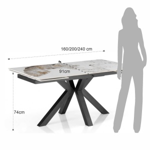 MASA EXTENSIBILA 160/240CM, TYCHI, DIN METAL SI CERAMICA, ARTIM GROUP SELECTION - Img 7