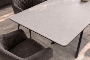 MASA EXTENSIBILA ALPINE 160-200CM, REALIZATA DIN METAL SI BLAT MDF SI CERAMICA, DE CULOARE GRI TAUPE - Img 4