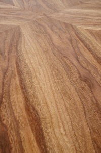MASA EXTENSIBILA BARON, 200/350 CM, NUC/NEGRU, DIN MDF, FURNIR NATURAL SI METAL, STIL MODERN - Img 6