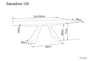 MASA EXTENSIBILA DINING, GRI/NEGRU MAT, 120/180 CM, DIN STICLA SECURIZATA, CERAMICA SPANIOLA SI METAL, STIL MODERN - Img 7