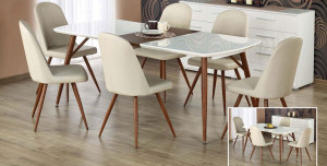 MASA EXTENSIBILA LIVING RICHARD 150/190CM DESIGN MODERN HALMAR