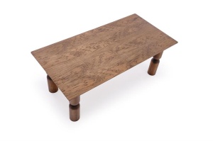 MASA EXTENSIBILA MELTON, 200/300 CM, NUC, DIN MDF, FURNIR NATURAL SI LEMN MASIV DE FAG, STIL MODERN - Img 12
