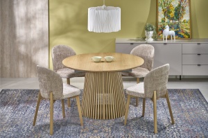 MASA EXTENSIBILA STIL FARGO, 120/210 CM, NATURAL, DIN MDF SI FURNIR NATURAL, STIL MODERN