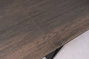 MASA EXTENSIBILA WESTIN LEGNO, MARO/NEGRU MAT, 160/240 CM, DIN STICLA SECURIZATA, CERAMICA SI METAL, STIL MODERN - Img 5