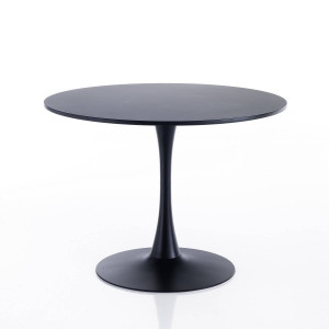 MASA LIVING 90CM, KYOTO NEAGRA, DIN METAL SI MDF LACUIT, DESIGN MODERN - Img 2